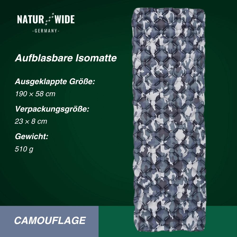 Ultraleichte Isomatte ohne Kopfstütze – Ideal für jedes Abenteuer unterwegs