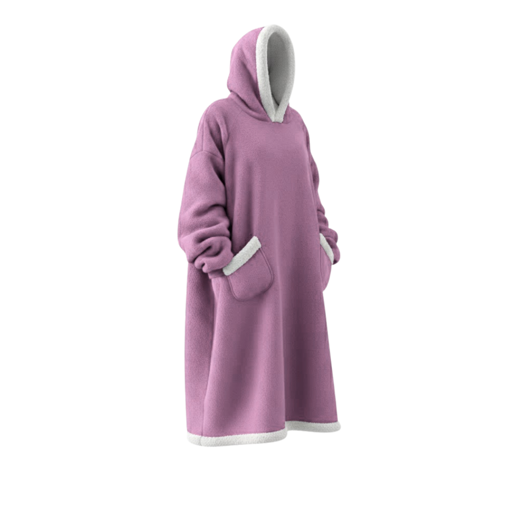Oversize Flanell-Deckenhoodie – Tragbare Kuscheldecke mit Ärmeln & Kapuze