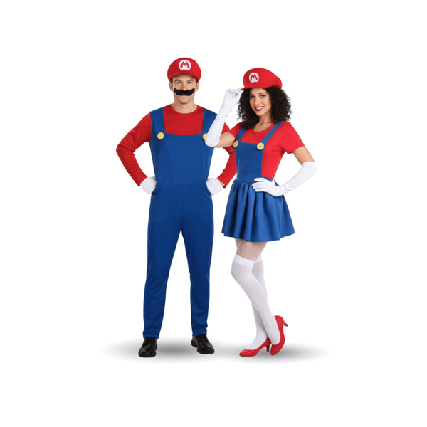 Mario & Luigi Cosplay Kostüm – Jumpsuit & Kleid Set (Unisex)