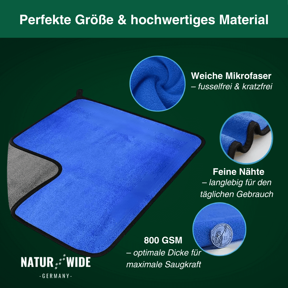 Premium Mikrofasertücher - Auto, Glas & Spiegel