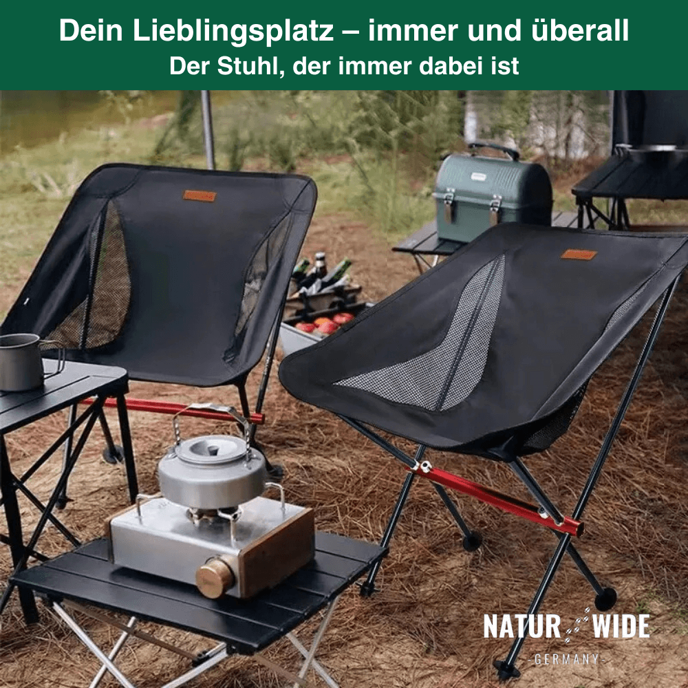Naturwide Faltstuhl Pro – Dein komfortabler Begleiter für unterwegs