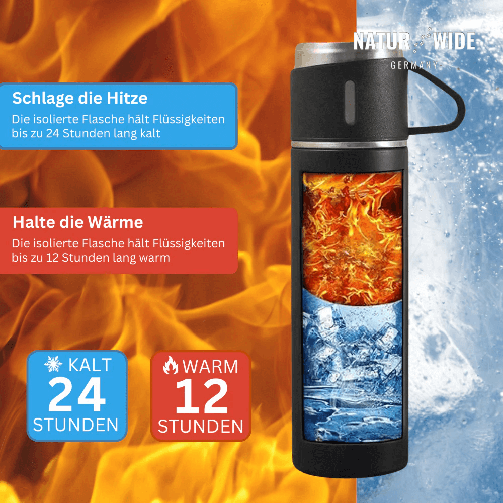 Vakuumisolierte Edelstahl - Thermosflasche
