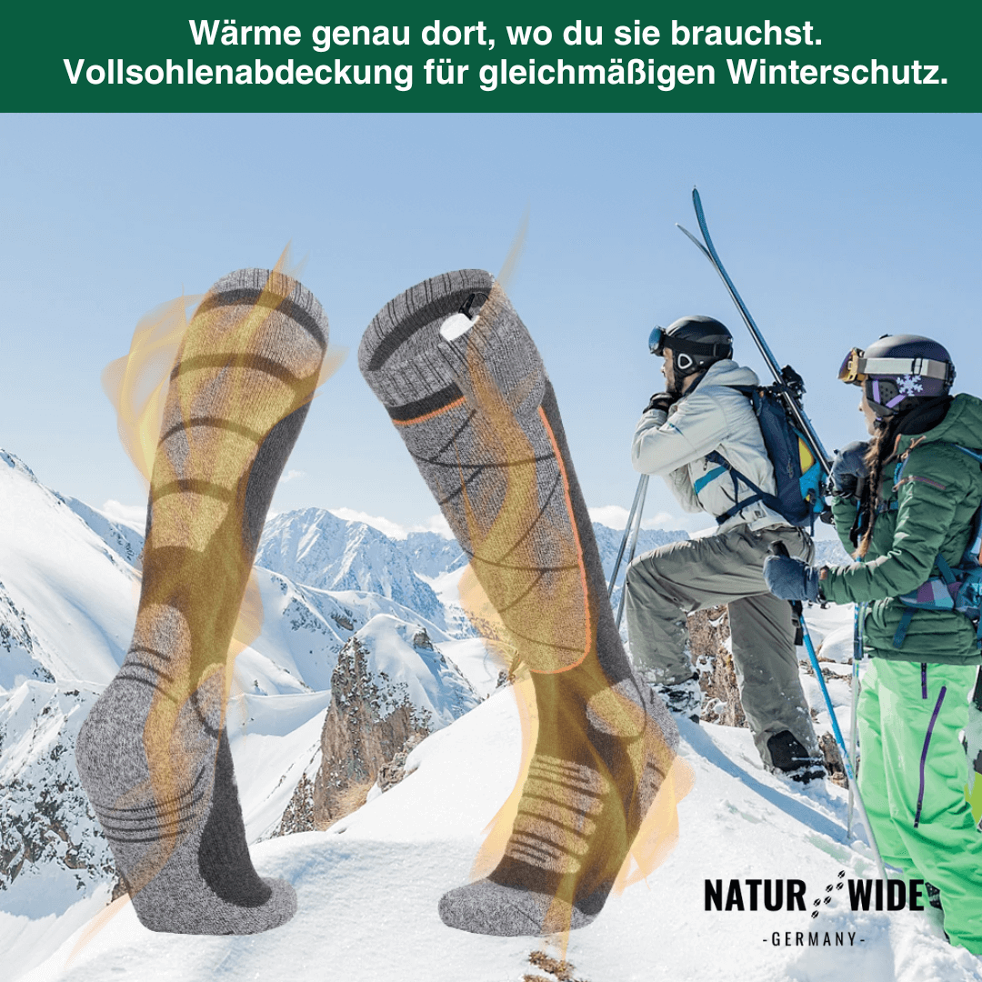 Beheizte Socken mit Akku (6000mAh) – Perfekt für Ski, Outdoor & Winter