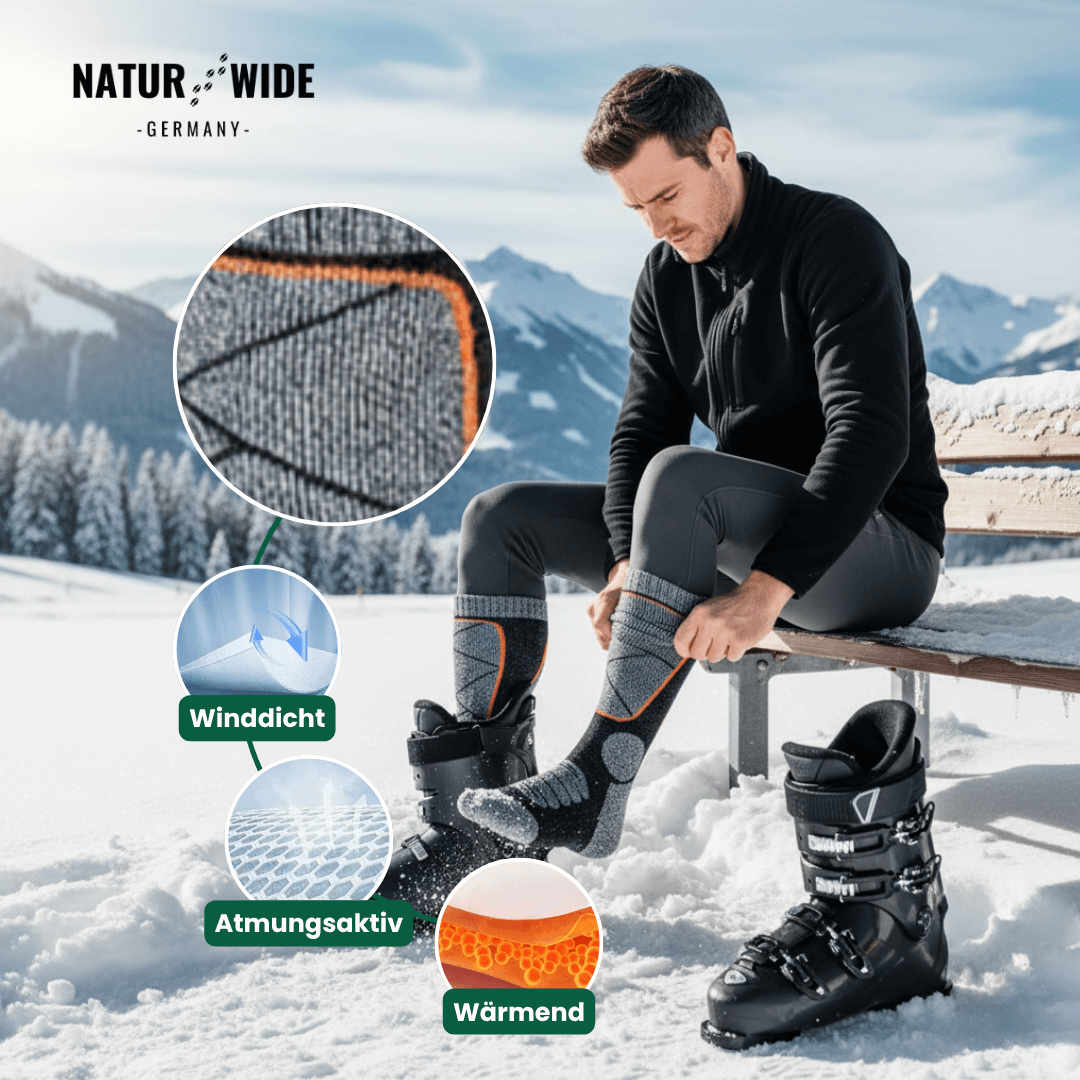 Beheizte Socken mit Akku (6000mAh) – Perfekt für Ski, Outdoor & Winter