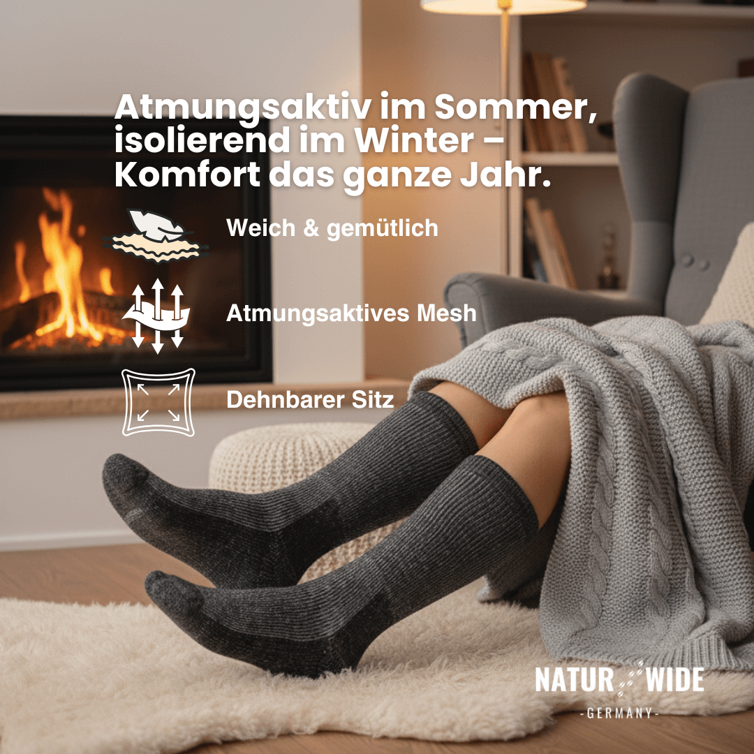 Naturwide Merino Wolle Socken – 3er Set für Damen & Herren