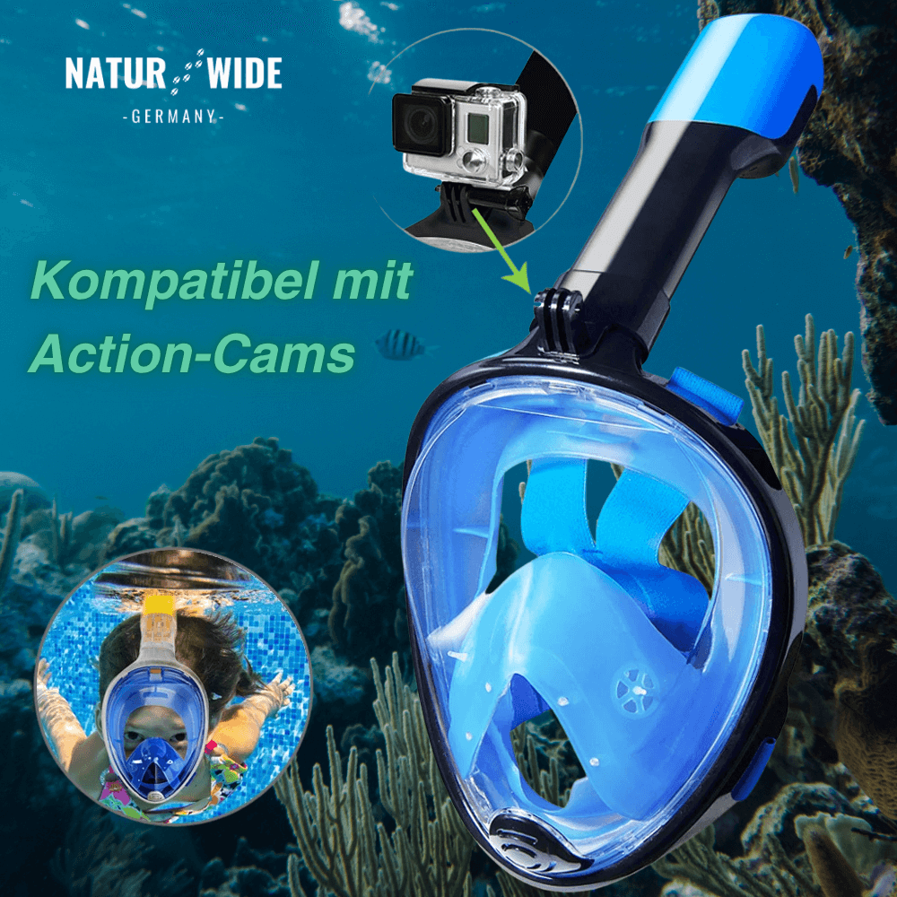 Professionelle Rundum Schnorchelmaske
