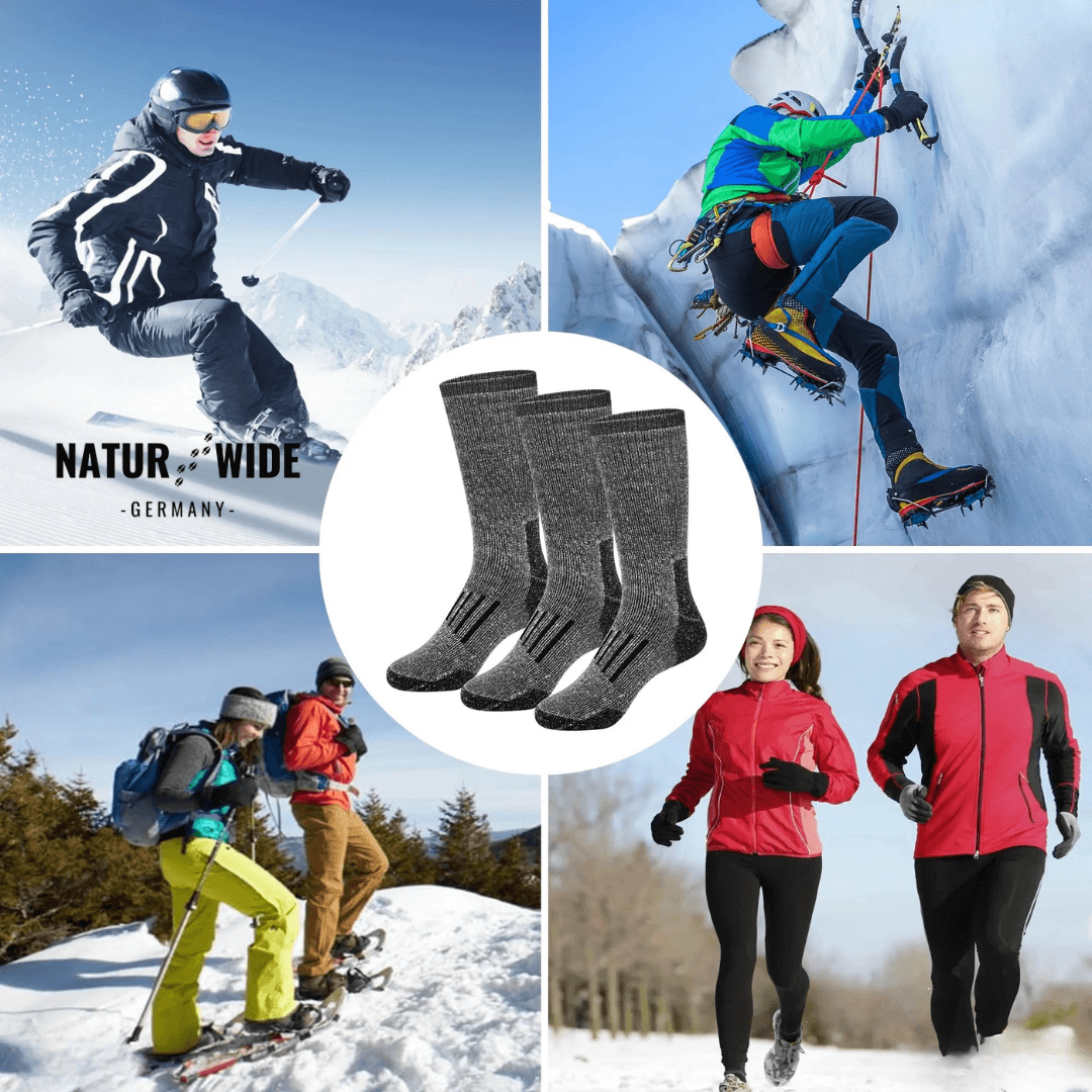 Naturwide Merino Wolle Socken – 3er Set für Damen & Herren