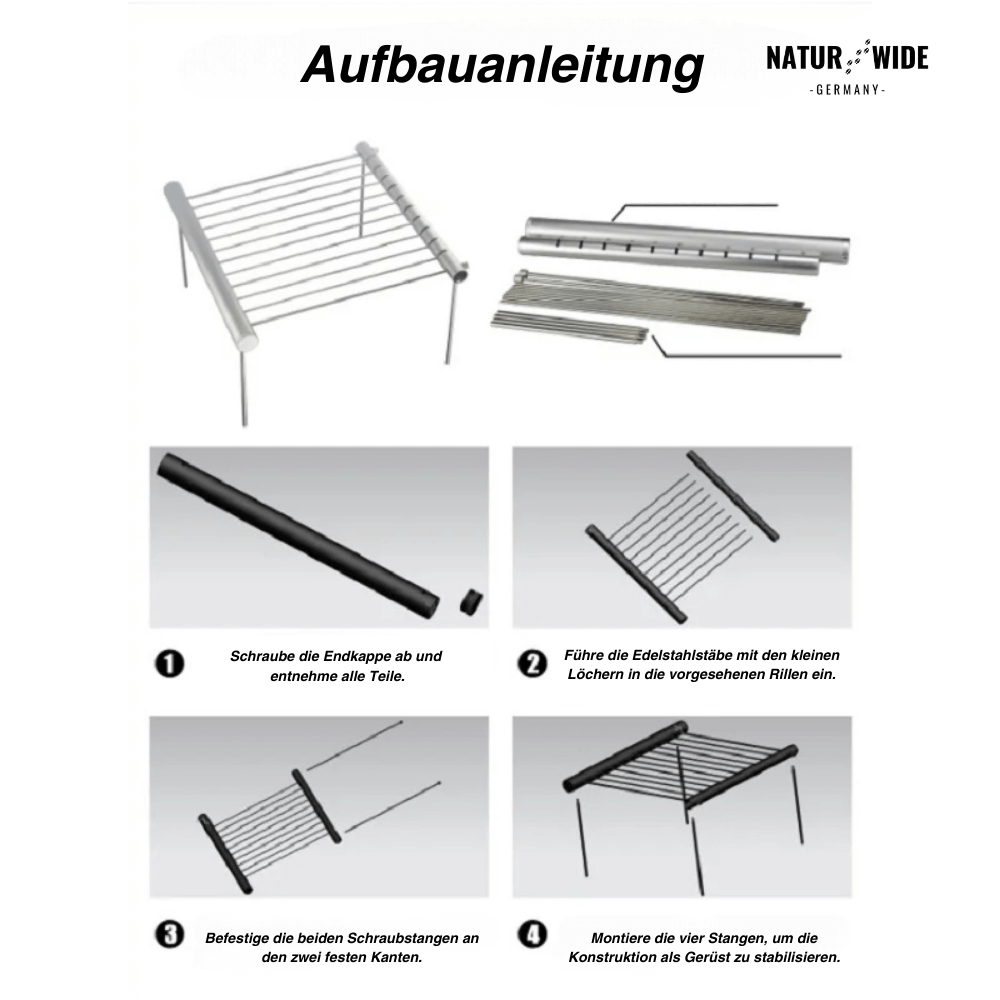Mini-Faltbarer Edelstahl-BBQ-Grill