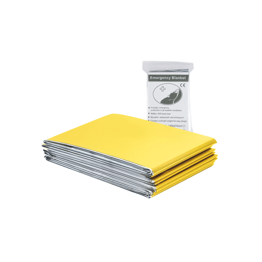 Notfall- & Rettungsdecke – Gold/Silber, wasserdicht, wärmeisolierend & reflektierend