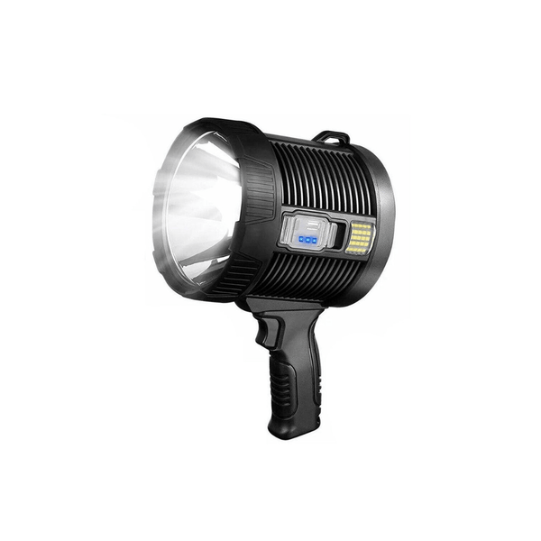 Wiederaufladbarer LED-Strahler – 900000 Lumen, Solar & USB