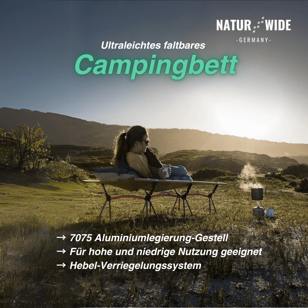 Naturwide Outdoor Feldbett – Ultraleicht & Faltbar