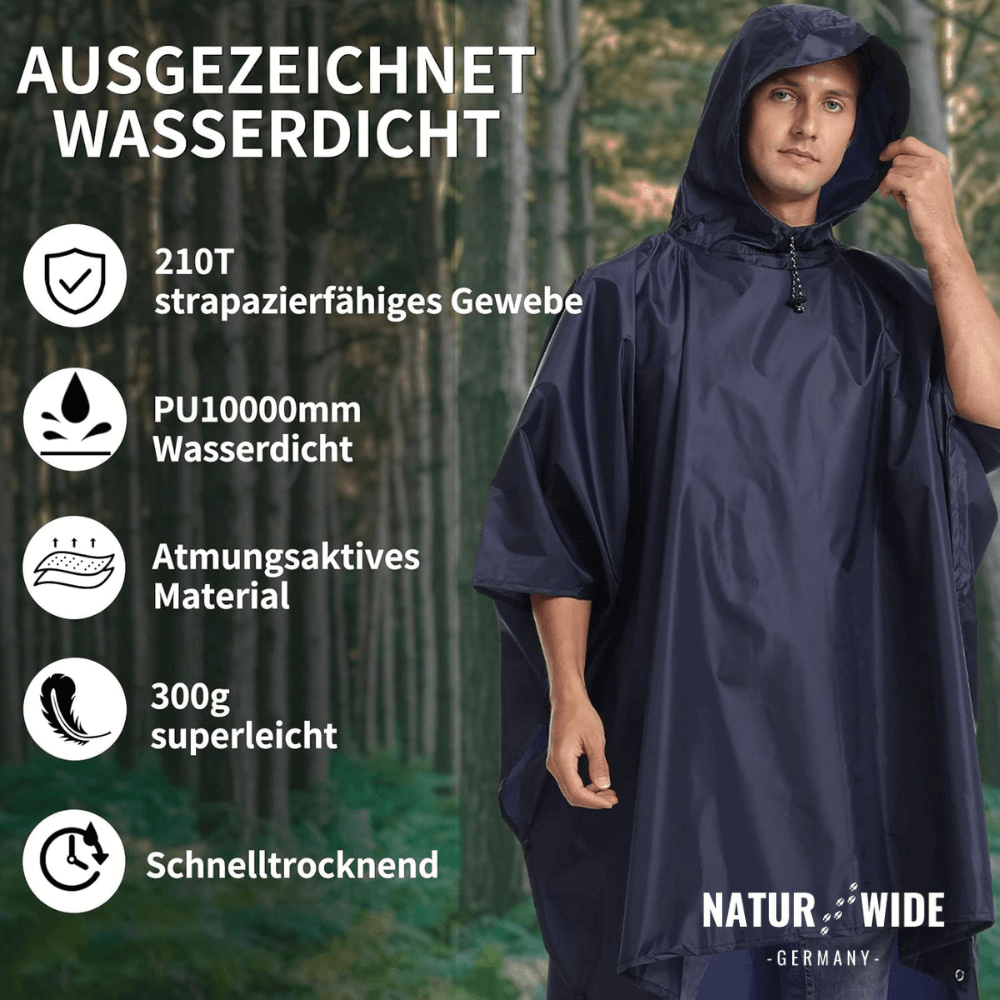 3 in 1 Regenponcho – Schutz für jede Wetterlage
