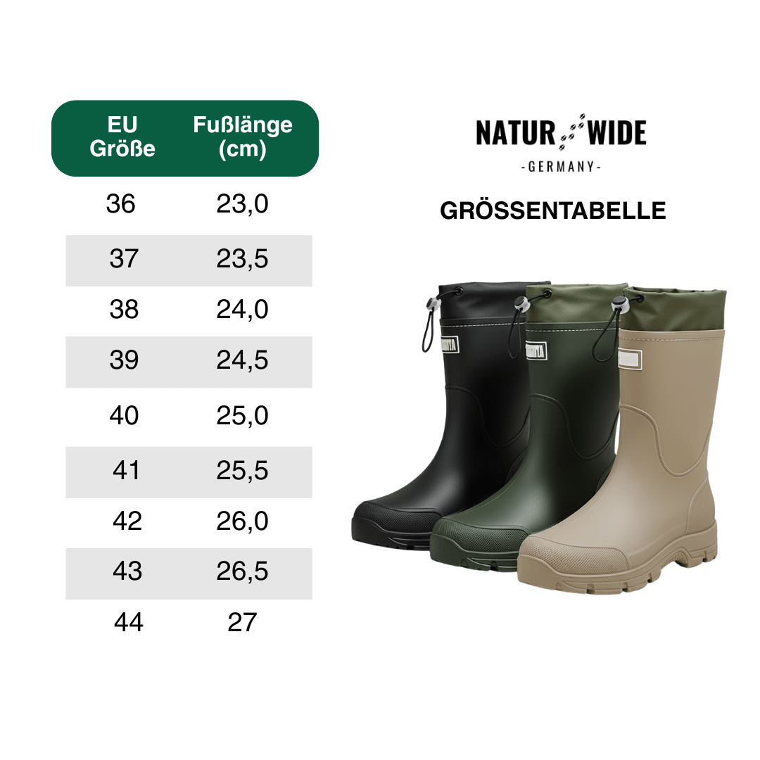 Wasserdichte Outdoor Gummistiefel unisex – Rutschfest, robust & langlebig