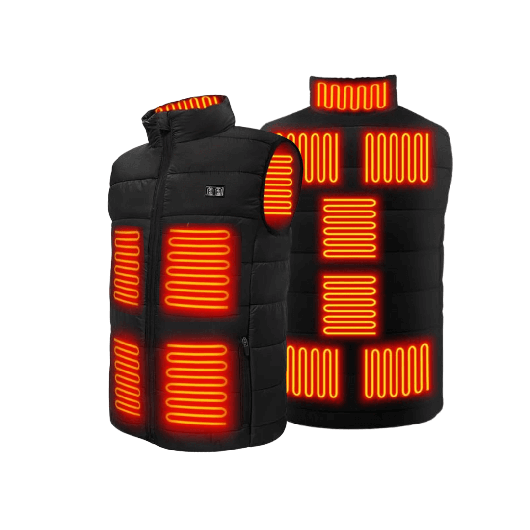 Beheizte Weste mit 9 Heiz-Zonen – Ultraleicht, USB-betrieben & ideal für Outdoor-Abenteuer