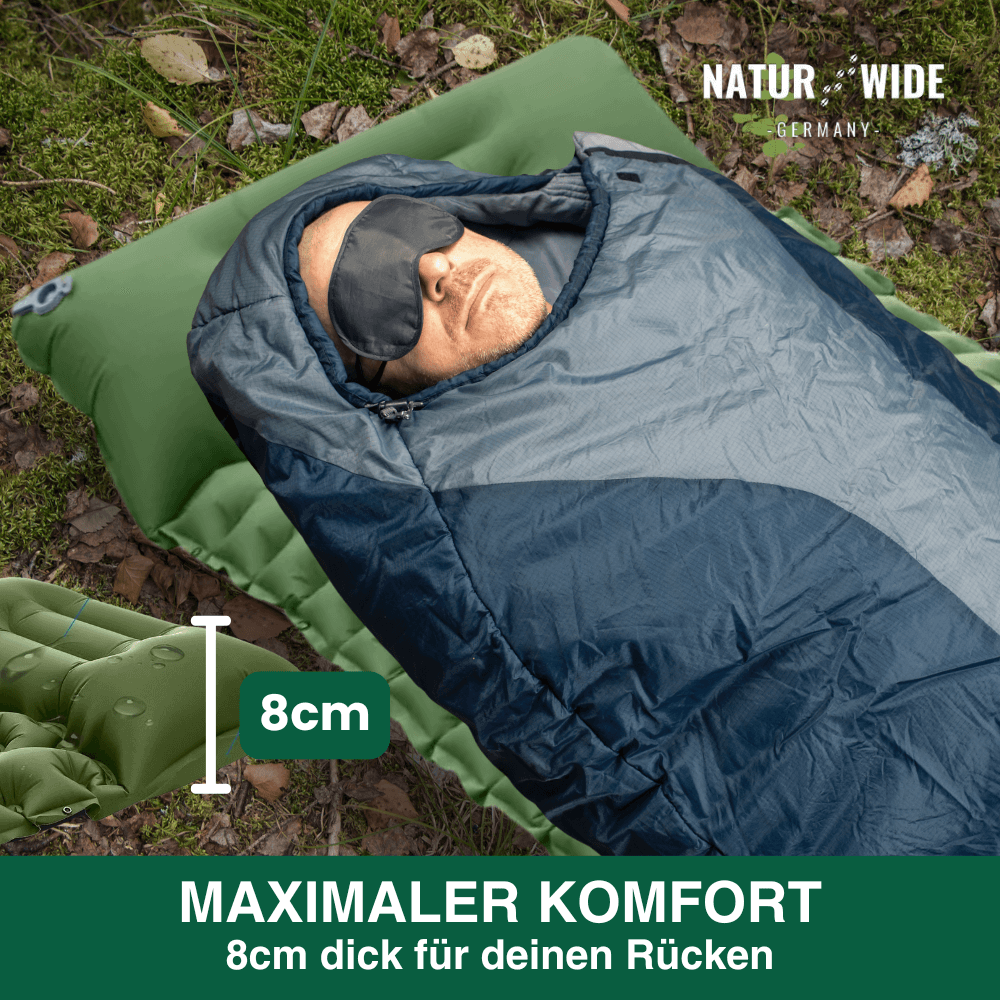 Ultraleichte kompakte Isomatte + gratis 5in1 Besteck – Ideal für jedes Abenteuer unterwegs
