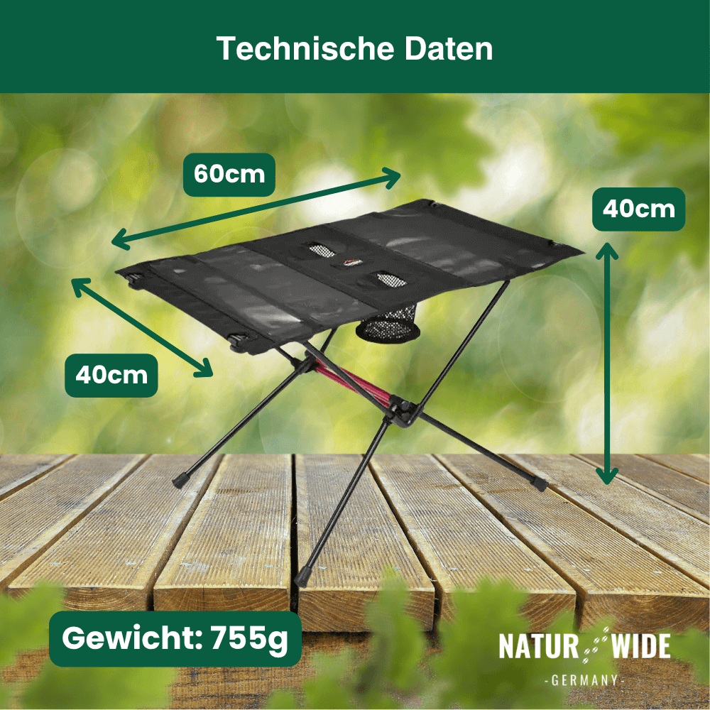 Faltbarer Campingtisch – kompakter Klapptisch für Outdoor, Picknick & Reisen
