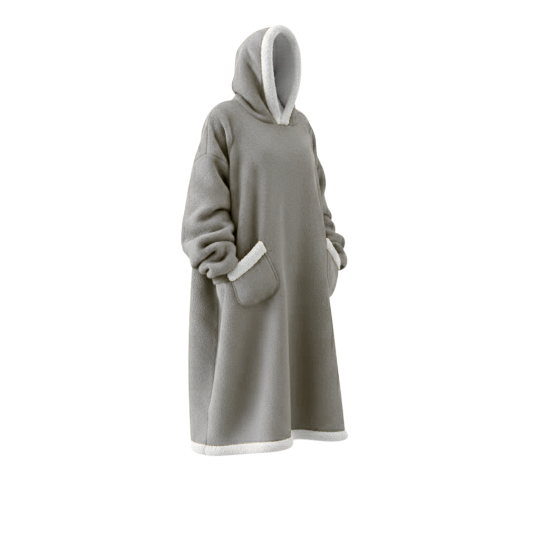 Oversize Flanell-Deckenhoodie – Tragbare Kuscheldecke mit Ärmeln & Kapuze
