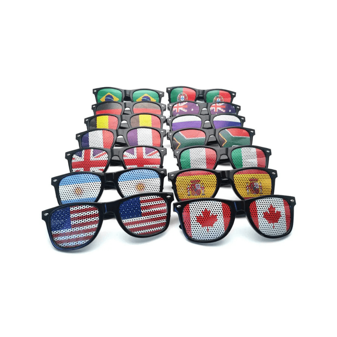 WM Flaggen-Sonnenbrille – 42 Länder Fan-Eyewear
