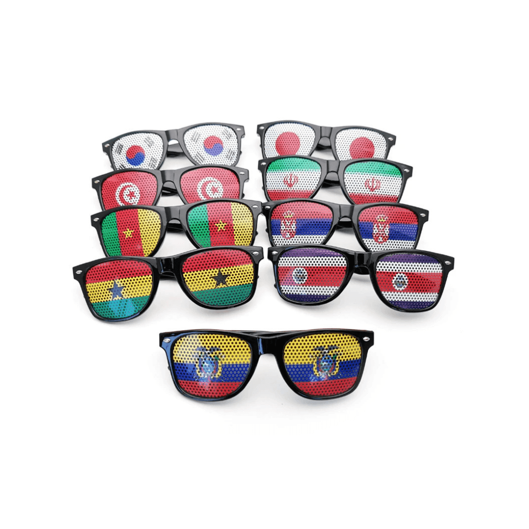 WM Flaggen-Sonnenbrille – 42 Länder Fan-Eyewear