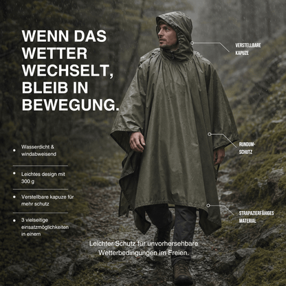 3 in 1 Regenponcho – Schutz für jede Wetterlage