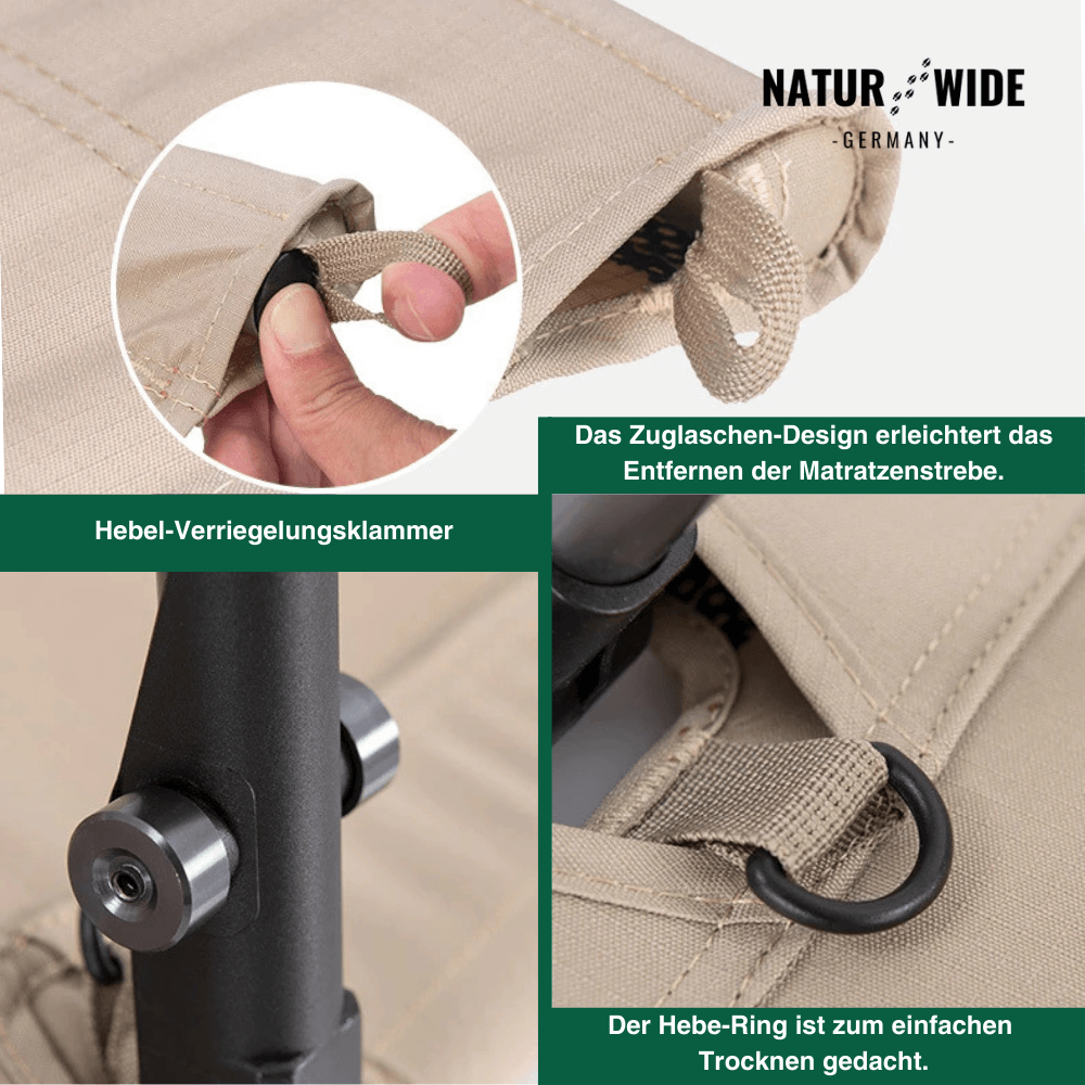 Naturwide Outdoor Feldbett – Ultraleicht & Faltbar