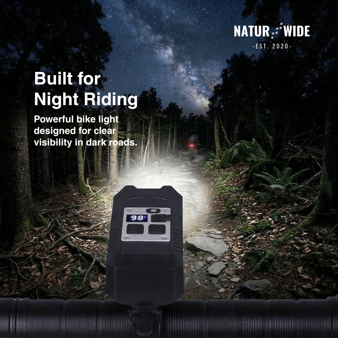 20W Wiederaufladbarer 9-LED Fahrradscheinwerfer & Powerbank