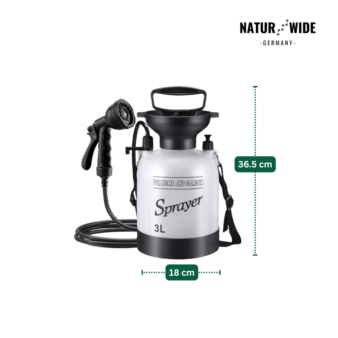 Tragbare Manuelle Campingdusche – 3/5/8L Handpumpe mit 3m Schlauch