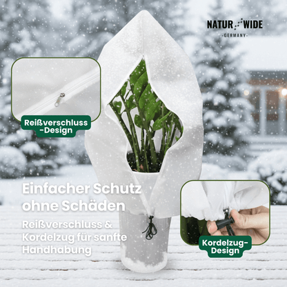Winterschutz-Haube für Pflanzen – Frostschutz-Vlies mit Reißverschluss