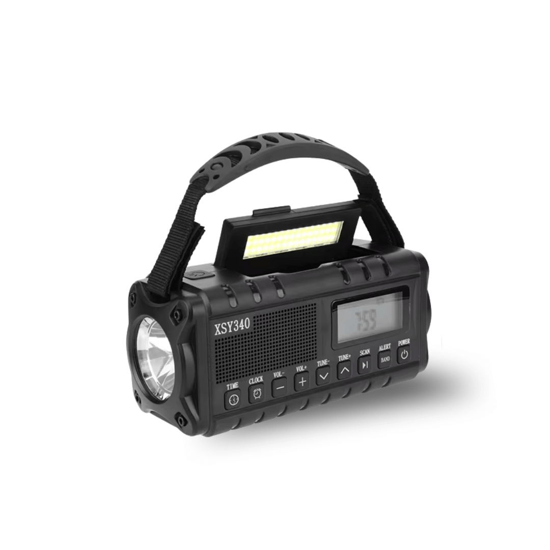 Notfall Kurbelradio 10000mAh 2.0 – Solar, LED-Licht & SOS-Alarm