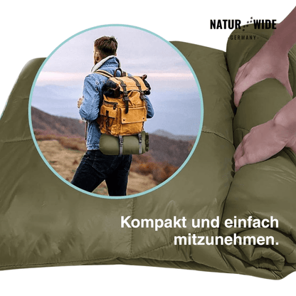 Ultraleichte Wasserdichte Campingdecke Poncho – Tragbare Steppdecke