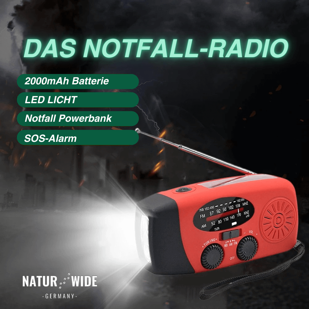 Notfall All in One Radio – Energie und Information in Notfällen