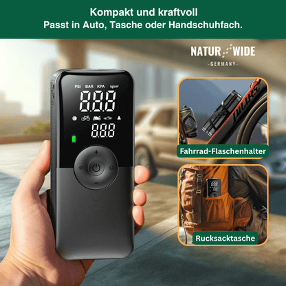 Kabelloser Reifenkompressor – Tragbarer Digitaler Luftkompressor & Powerbank