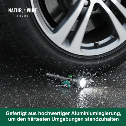 Aluminium LED Taschenlampe – Wiederaufladbar, Wasserdicht & Power-Display