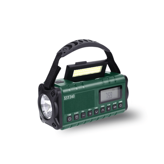 Notfall Kurbelradio 10000mAh 2.0 – Solar, LED-Licht & SOS-Alarm