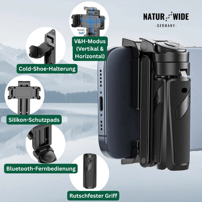 3-in-1 Mini-Stativ Selfie-Stick mit Bluetooth-Fernbedienung