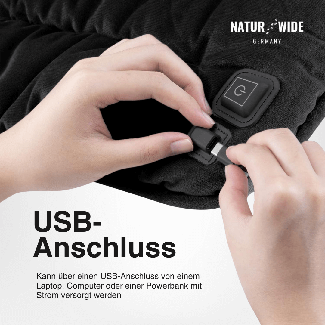USB Beheiztes Sitzkissen 45cm – Heizmatte für Büro, Auto & Tier