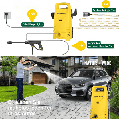 900W Elektrischer Hochdruckreiniger – 7m Schlauch, Einstellbare Düse
