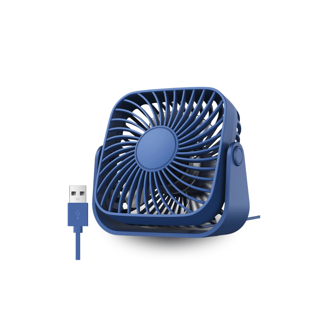 USB Mini-Tischventilator – 10 cm Tragbarer 3-Stufen 360° Ventilator