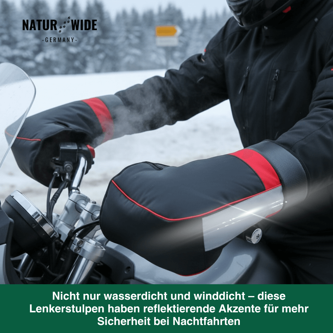reflektierende handschuhe winter Wasserdichte Lenker-Handschuhe für Motorrad & E-Bike – Lunea