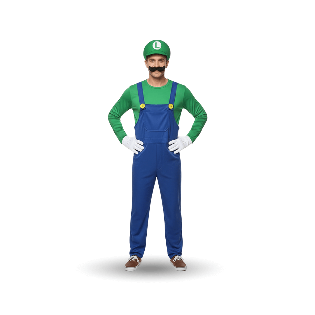 Mario & Luigi Cosplay Kostüm – Jumpsuit & Kleid Set (Unisex)