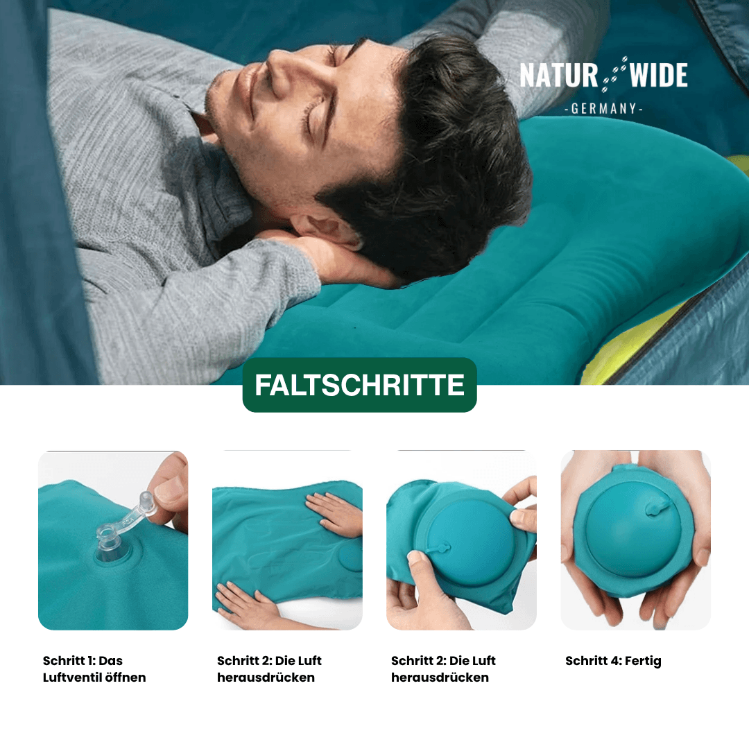 Ultraleichtes Pump-Reisekissen für Camping & Reisen