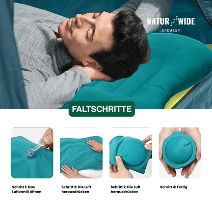 Ultraleichtes Pump-Reisekissen für Camping & Reisen