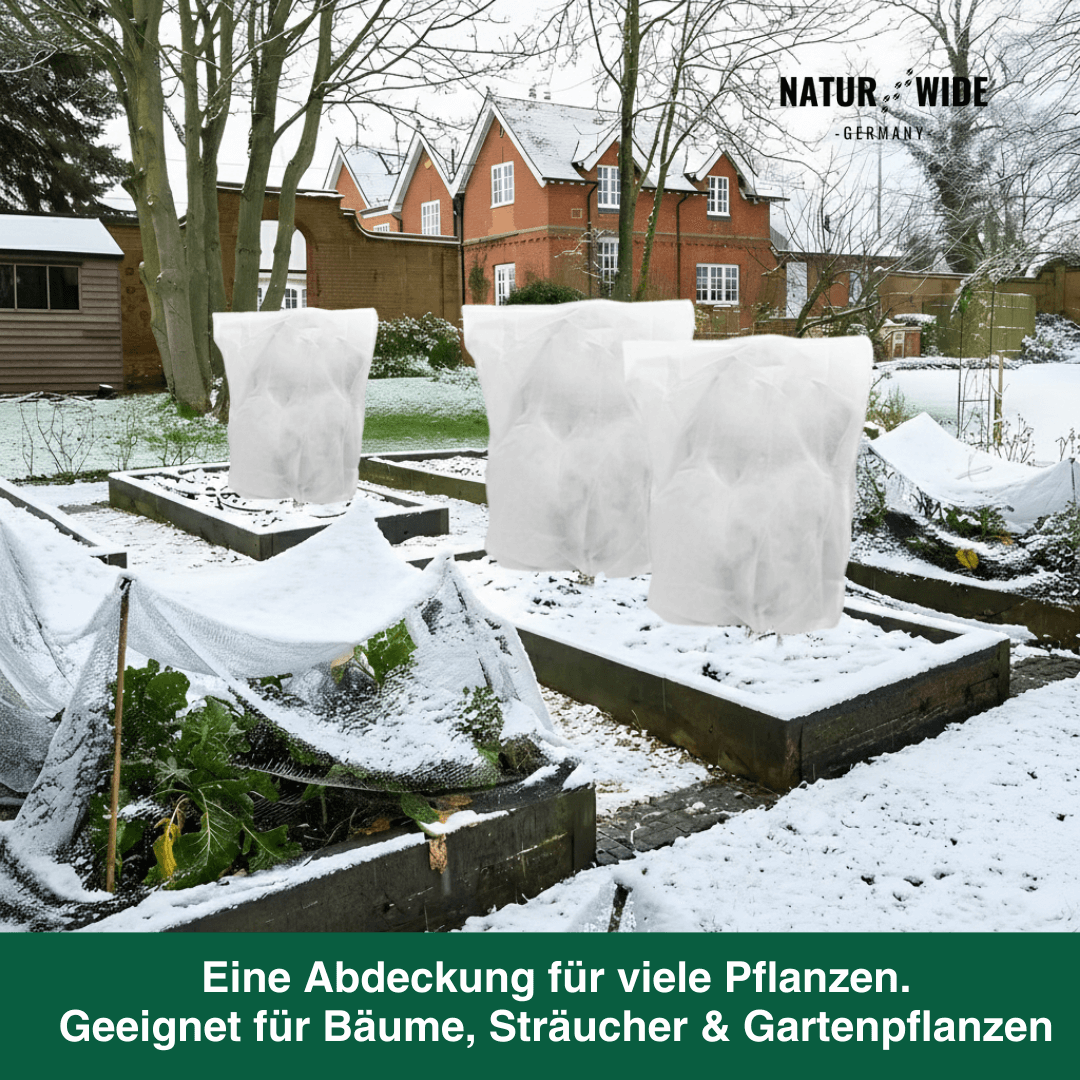 Winterschutz-Haube für Pflanzen – Frostschutz-Vlies mit Reißverschluss