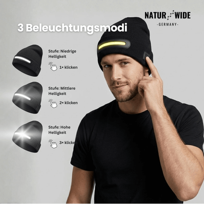 LED Mütze mit Licht – USB wiederaufladbare Unisex Wintermütze