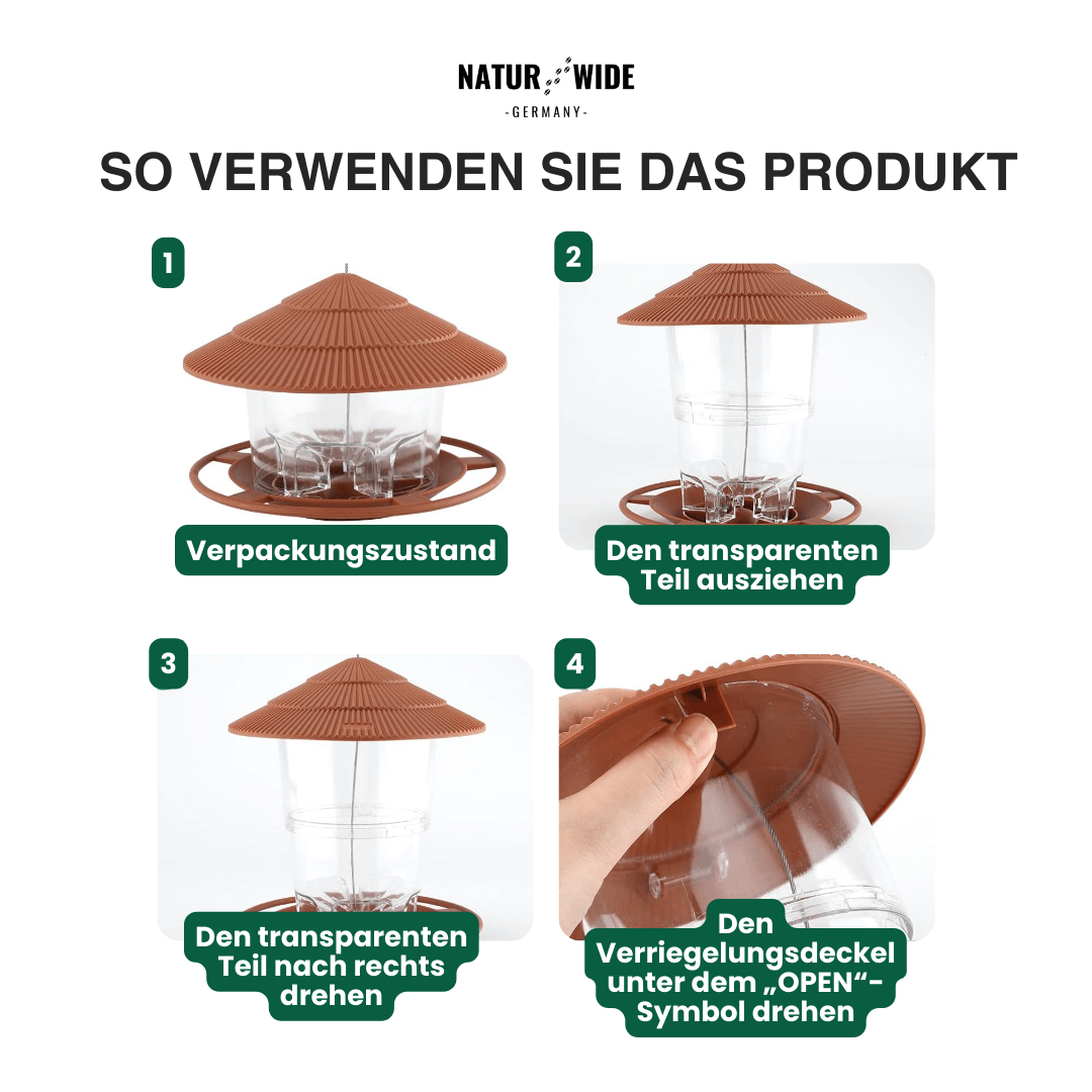 Vogelfutterhaus – Hängende Futterstation für Wildvögel