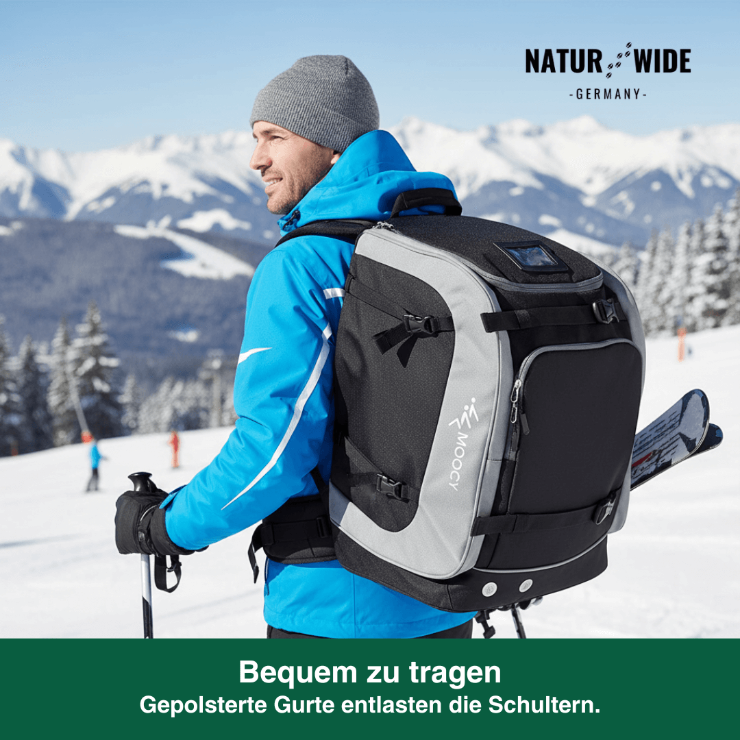 65L Ski Rucksack – Große Skistiefeltasche für Helm & Boots