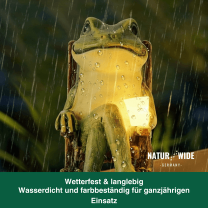 Solar Mini Frosch Gartenfigur – Leuchtende Outdoor Deko