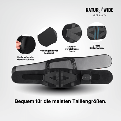 Rücken-Massagegürtel – Wärme, Vibration & Rotlichttherapie