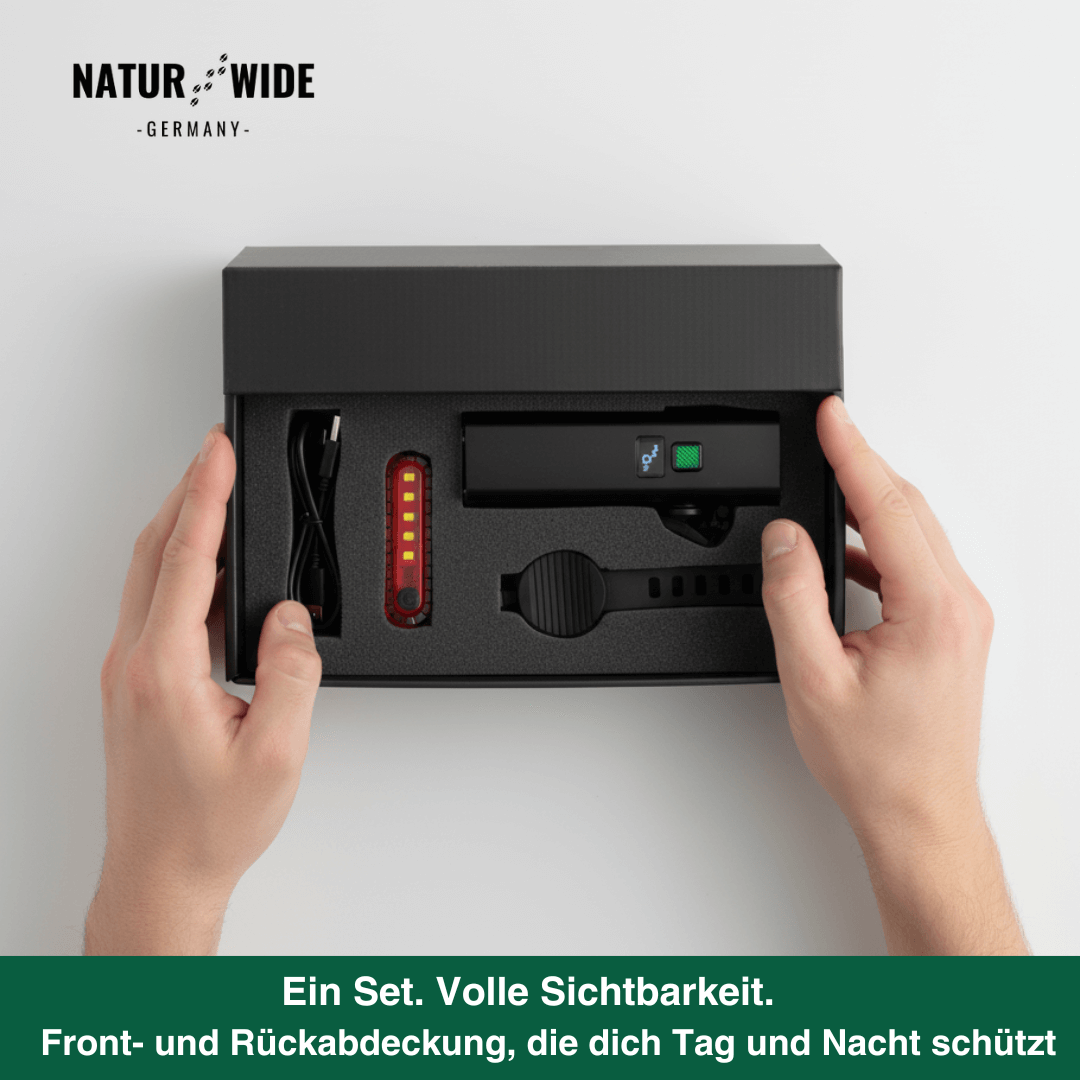 Fahrradlicht Set Front + Rücklicht