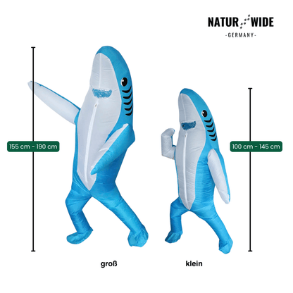 Aufblasbares Hai Kostüm – Stehender Hai (Erwachsene)